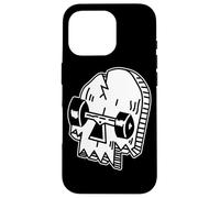 Skateboard Skull x Skate or Die Blackwork Minimal Case for iPhone 16 Pro
