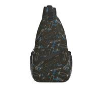 Skateboard Sling Bag Casual Crossbody Cool Sport Shoulder Bag Backpack Chest Daypack for Outdoor