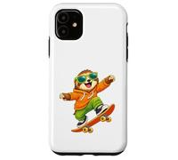 Skateboard Sloth Riding Skateboard Skater Graphic Case for iPhone 11