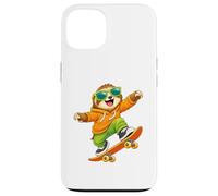 Skateboard Sloth Riding Skateboard Skater Graphic Case for iPhone 13