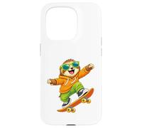 Skateboard Sloth Riding Skateboard Skater Graphic Case for iPhone 15 Pro