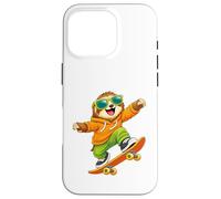 Skateboard Sloth Riding Skateboard Skater Graphic Case for iPhone 16 Pro