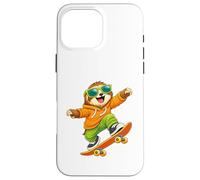 Skateboard Sloth Riding Skateboard Skater Graphic Case for iPhone 16 Pro Max