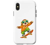 Skateboard Sloth Riding Skateboard Skater Graphic Case for iPhone X/XS