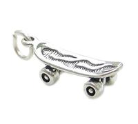 Skateboard sterling silver charm 925 x 1 Skating Skater Skate Board charms