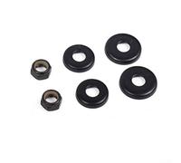 Skateboard Truck Bushings Washers Cup Kit 4pcs Includes 2 Big 2 Small Washers and 2 Nuts for Stability (Black)