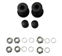 Skateboard Truck Rebuild Kit with 90A Hard Bushings, Longboard Pivot Cups, Shock Absorbers, Axle Nuts, Kingpin Nuts and Speed Ring Washers for Skateboard Repair(Black)
