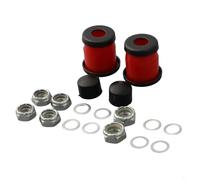 Skateboard Truck Rebuild Kit with 90A Hard Bushings, Longboard Pivot Cups, Shock Absorbers, Axle Nuts, Kingpin Nuts and Speed Ring Washers for Skateboard Repair(Red)