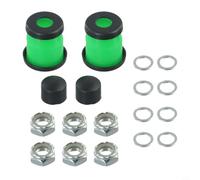Skateboard Truck Rebuild Kit with Pivot Cups Bushings Axle Nuts Washers 90A Hard Rubber Shock Absorber Set for 5 Inch Longboard Skateboard Repair Black(Blue)