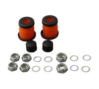 Skateboard Truck Rebuild Kit with Pivot Cups Bushings Axle Nuts Washers 90A Hard Rubber Shock Absorber Set for 5 Inch Longboard Skateboard Repair Black(Orange)