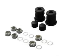 Skateboard Truck Rebuild Kit with Pivot Cups Bushings Axle Nuts Washers 90A Hard Rubber Shock Absorber Set for 5 Inch Longboard Skateboard Repair Black(Black)