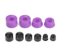 Skateboard Truck Rebuild Kit with PU Bushings, Washers & Pivot Cups, Conical and Cylinder Shock Absorber Set for Longboard Trucks, Wheel Rim Covers Replacement Parts(purple)
