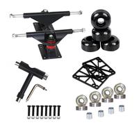 Skateboard Trucks - 8 Inch Aluminum Alloy Trucks Set, Bearings And Wheel Hardware Kit, Smooth Ride Performance System, Strong Design | Complete Skateboard Upgrade For Street Park Cruising