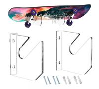 Skateboard Wall Bracket, Acrylic Skateboard Stand | Heavy Duty Acrylic Display Rack Bracket, Wall Mount Hanger - Wall Mount,