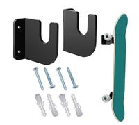 Skateboard Wall Mount - 2 Piece Space Saving Acrylic Wall Mount Holder for Skateboard | For Amateurs Living Room Garage Workshop Indoor Outdoor Skis Space