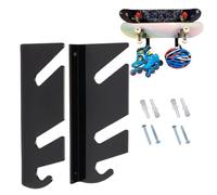 Skateboard Wall Organizer - Skateboard Wall Bracket, Upright Skateboard Stand | 1 Pair Sturdy Acrylic Skateboard Wall Hook, Horizontal Skateboard Wall Mount for Deck Longboard Roller Bladdes Helmets