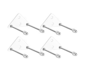 Skateboard Wals Mounts - 4 Packs Skateboard Hanger, Acrylic Skateboardd Wall Racks, Horizontal Snowboard Display & Storage Hanger Deck Holder Stand Mount Collectible Competition Grade Display Shelf F