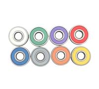 Skateboard Wheel Bearing Set 8 Piece 8mm Sealed, Colorful