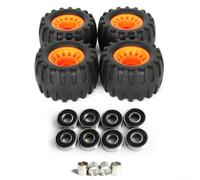 Skateboard Wheels Built for Off-Road Terrain 4pcs 76x45mm with Coarse Texture Grip and Shock-Absorbing Geometry for Trail Stability (Black)