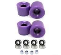 Skateboard Wheels Set 60X45mm 78A PU, 4 Pieces With Bearings And Sleeves, For Street And Double Rocker Boards(Z)