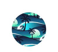 Skateboard With Palm Trees Wave Printing 10 Pieces Air Freshener Car Hanging Cards Air Freshener Sheets With Rope For Cars Home