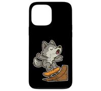 Skateboard Wolf Ramp Trick Retro Case for iPhone 13 Pro Max