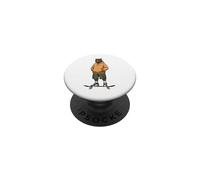 Skateboarder-bear goes skateboarding PopSockets Adhesive PopGrip