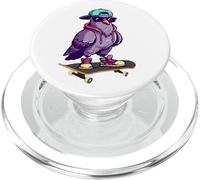 Skateboarder bird goes skateboarding PopSockets PopGrip for MagSafe