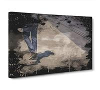 Skateboarder Canvas Print | Gallery Wrapped 30mm Frame Wall Art | 30x20 inches | Ready to Hang | Modern Picture | Living Room Bedroom Lounge Office