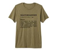 Skateboarder Dictionary Skateboard Lover Action Sport Premium T-Shirt