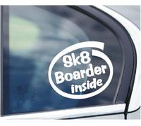 SKATEBOARDER INSIDE CAR VAN WINDOW STICKER TONY HAWK SKATE MADE