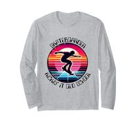 Skateboarder Kickin' It Old School Long Sleeve T-Shirt