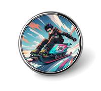 Skateboarding And Skiing Brooch Pins Lapel Pins for Men Women Badge Button Cover Decorative Jewelry Charms for Hats Bags Backpacks Suits Shirts Scarves Clothing Accessories Banquet Wedding Gift