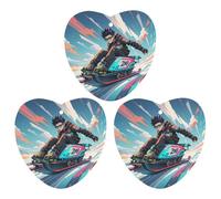 Skateboarding And Skiing Car Air Freshener, 3 Pcs Love form Hanging Air Freshener Cards, Long Lasting Fragrance Scented Cards for Car, Home, Office White-style