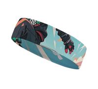 Skateboarding and Skiing Headbands for Women & Men Sports Headband, Fits All Head Sizes, Ultra Absorbent & Non-Slip Sweatband for Running, Yoga, Gym
