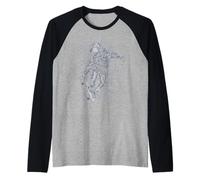 Skateboarding Astronaut Space Adventure Skate Raglan Baseball Tee