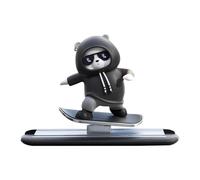 Skateboarding Bear Car Decor - Skater Bears Car Interior Decoration, Yellow Rubber Dbear Ornament | Dashboard Car Decor - Dashboard Car Decor, Funny Skateboard Bear Decoration, Decora