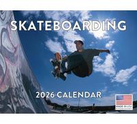 Skateboarding Calendar 2026 Skate Board Monthly Wall Calender 12 Month | American Made In The USA