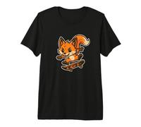 Skateboarding Fox Retro Cartoon Premium T-Shirt