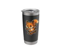 Skateboarding Fox Retro Cartoon Stainless Steel Insulated Tumbler