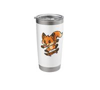 Skateboarding Fox Retro Cartoon Stainless Steel Insulated Tumbler