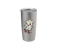 Skateboarding Goat Retro Cartoon Stainless Steel Insulated Tumbler
