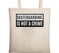 Skateboarding is Not A Crime Natural Ecological Cotton Tote Bag Beige