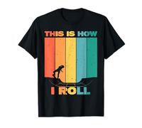 Skateboarding Life This Is How I Roll Retro Style Design T-Shirt