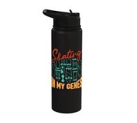 Skateboarding Skateboard Design for Skateboarders Skaters Stainless Steel Insulated Water Bottle