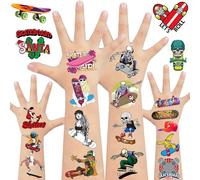 Skateboarding Sports Temporary Tattoos for Halloween Party Gifts Decoration