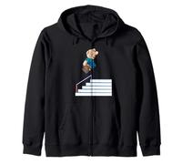 Skateboarding Toy-Bear Skateboarder on a Skateboard Zip Hoodie