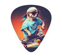 Skateboarding with DogsGuitar Picks, 12-Piece Pattern Set, Three Different Thicknesses for Acoustic Electric Guitar and Other Instruments