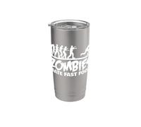 Skateboarding Zombies Hate Fast Food Stainless Steel Insulated Tumbler