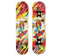 Skateboards, 17 x 5 inch Complete Skateboard for Beginners, 7 Layer Canadian Maple Double Kick Deck Concave Cruiser Trick Skateboard for Little Ones (S12_Power Rider)